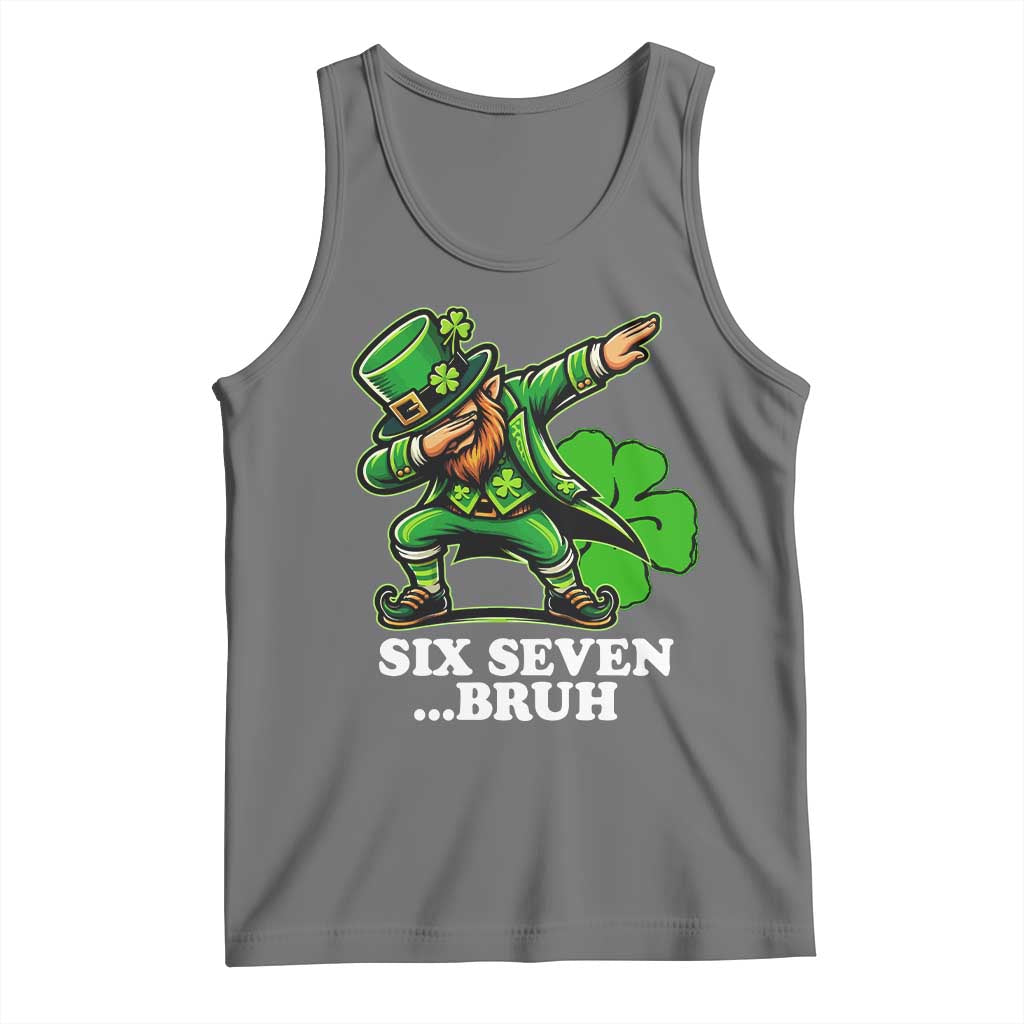 St Patricks Day Six Seven Bruh Tank Top Leprechaun 67 Meme Irish Ireland Lucky Shamrocks