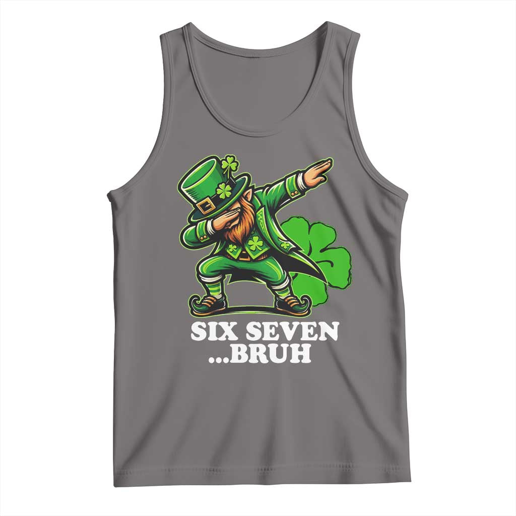 St Patricks Day Six Seven Bruh Tank Top Leprechaun 67 Meme Irish Ireland Lucky Shamrocks