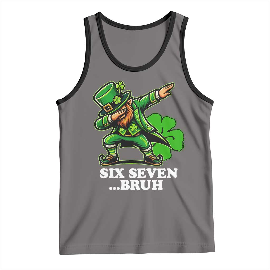 St Patricks Day Six Seven Bruh Tank Top Leprechaun 67 Meme Irish Ireland Lucky Shamrocks