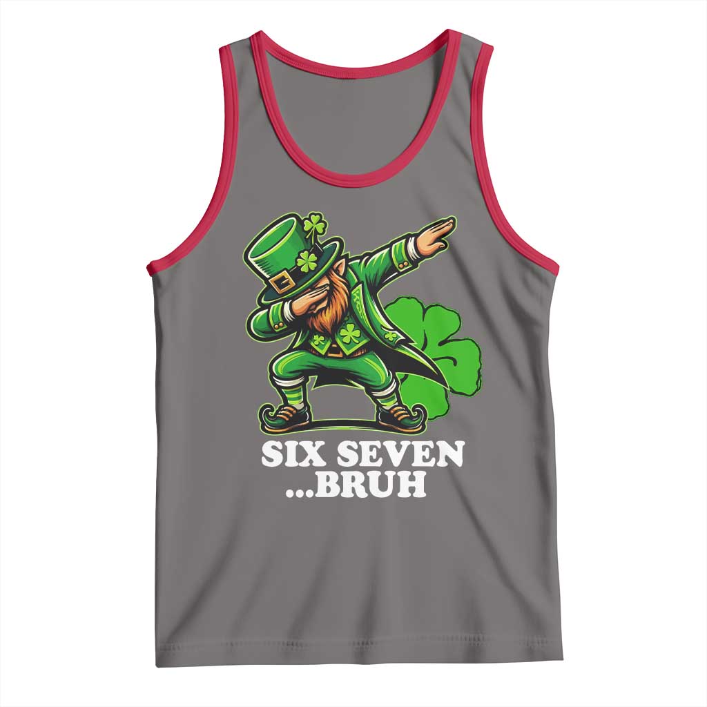 St Patricks Day Six Seven Bruh Tank Top Leprechaun 67 Meme Irish Ireland Lucky Shamrocks