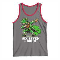St Patricks Day Six Seven Bruh Tank Top Leprechaun 67 Meme Irish Ireland Lucky Shamrocks