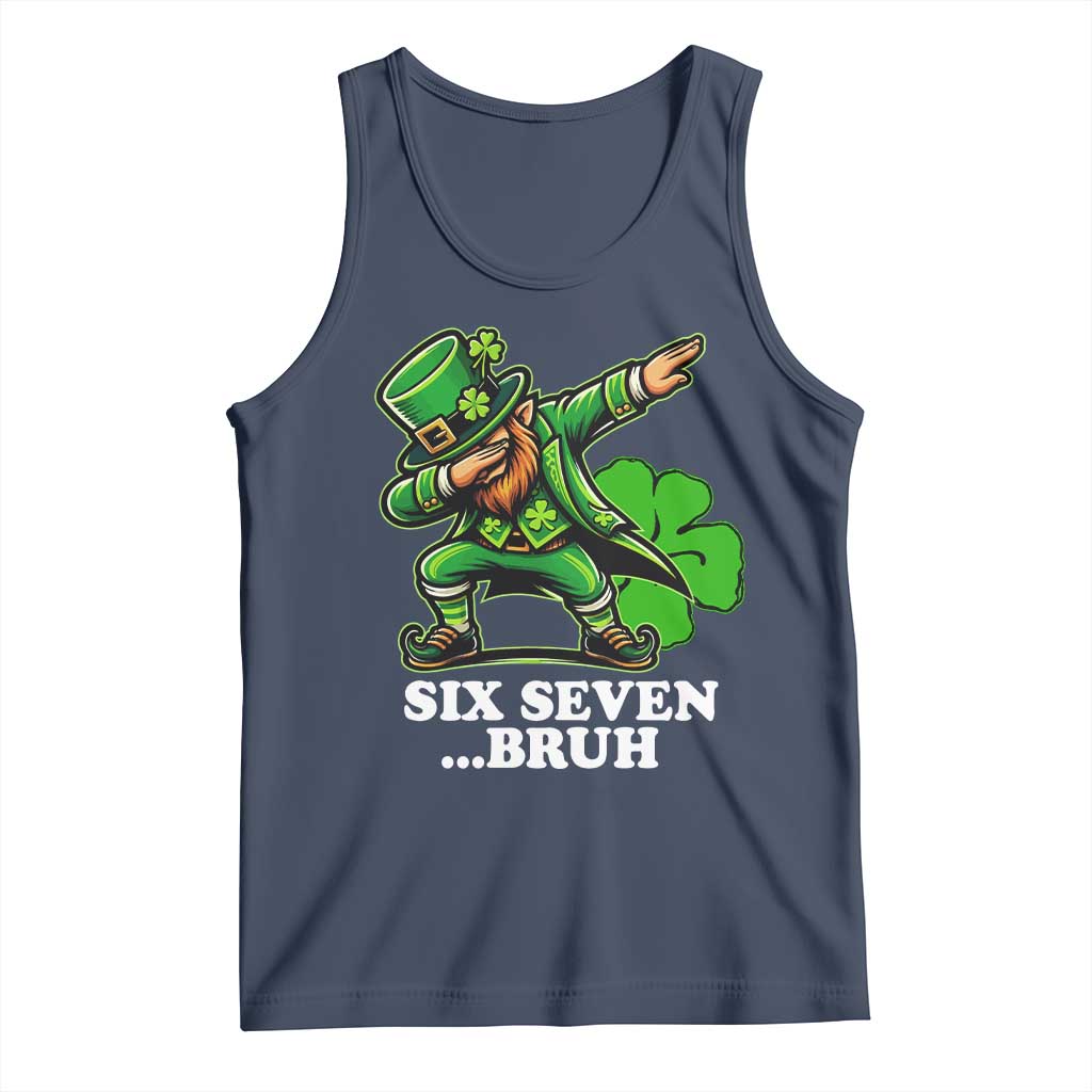 St Patricks Day Six Seven Bruh Tank Top Leprechaun 67 Meme Irish Ireland Lucky Shamrocks