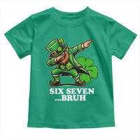 St Patricks Day Six Seven Bruh Toddler T Shirt Leprechaun 67 Meme Irish Ireland Lucky Shamrocks