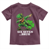 St Patricks Day Six Seven Bruh Toddler T Shirt Leprechaun 67 Meme Irish Ireland Lucky Shamrocks