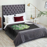 Funny Irish St Patricks Day Dibs On The Redhead Throw Blanket Retro Vintage Lucky Shamrock