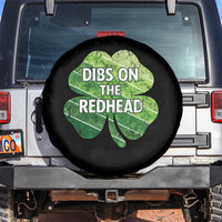 Funny Irish St Patricks Day Dibs On The Redhead Spare Tire Cover Retro Vintage Lucky Shamrock