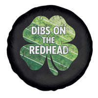 Funny Irish St Patricks Day Dibs On The Redhead Spare Tire Cover Retro Vintage Lucky Shamrock