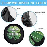 Funny Irish St Patricks Day Dibs On The Redhead Spare Tire Cover Retro Vintage Lucky Shamrock