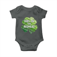 Funny Irish St Patricks Day Dibs On The Redhead Baby Onesie Retro Vintage Lucky Shamrock