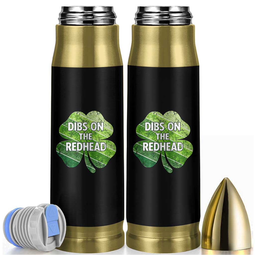 Funny Irish St Patricks Day Dibs On The Redhead Bullet Tumbler Retro Vintage Lucky Shamrock