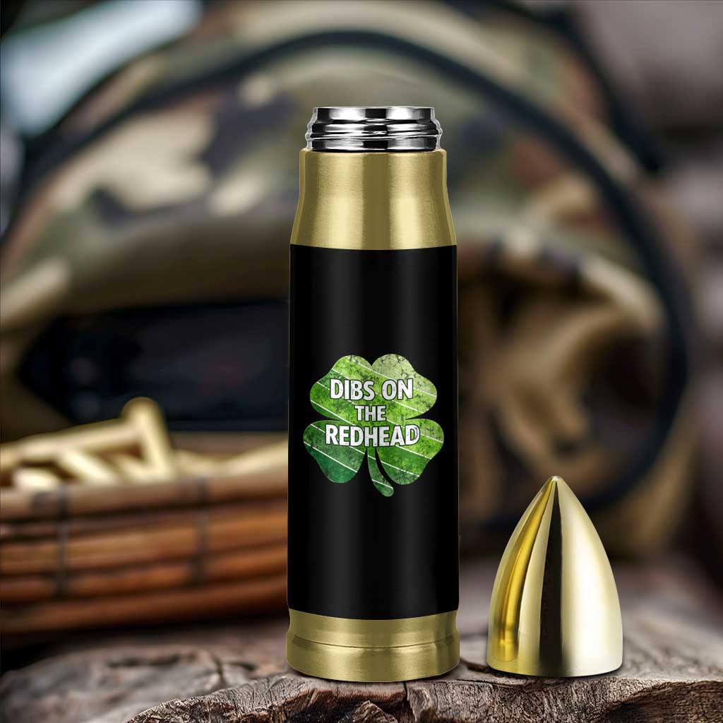 Funny Irish St Patricks Day Dibs On The Redhead Bullet Tumbler Retro Vintage Lucky Shamrock