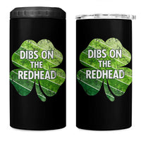 Funny Irish St Patricks Day Dibs On The Redhead 4 in 1 Can Cooler Tumbler Retro Vintage Lucky Shamrock