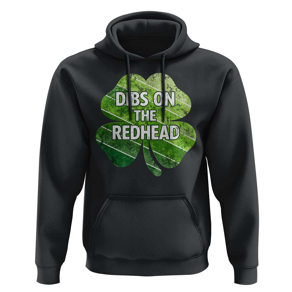 Funny Irish St Patricks Day Dibs On The Redhead Hoodie Retro Vintage Lucky Shamrock