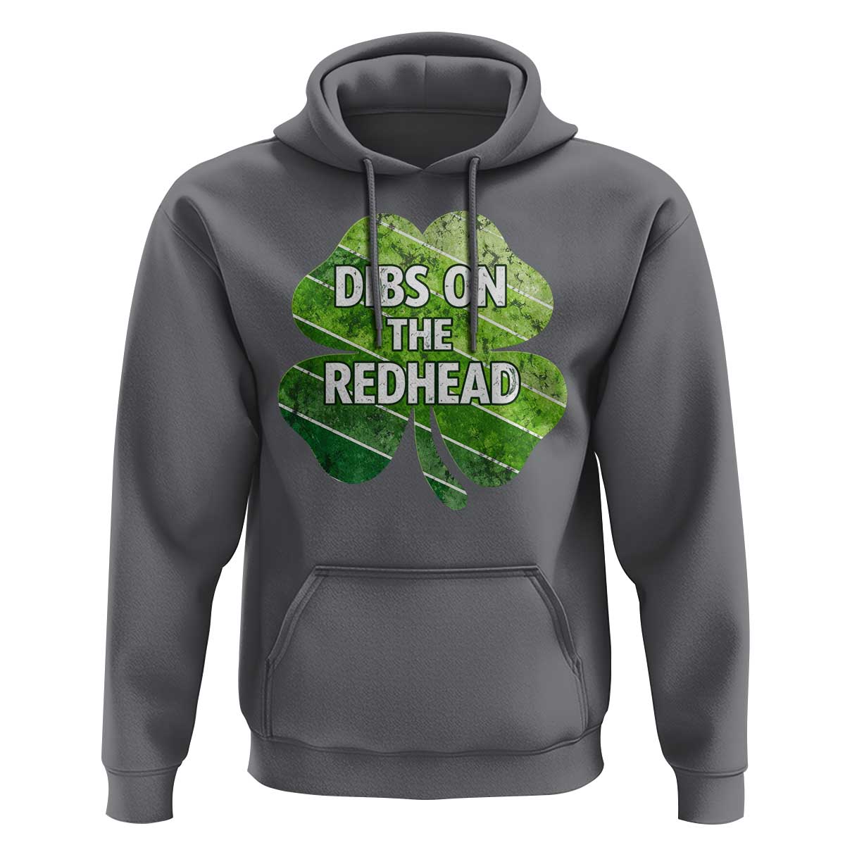 Funny Irish St Patricks Day Dibs On The Redhead Hoodie Retro Vintage Lucky Shamrock