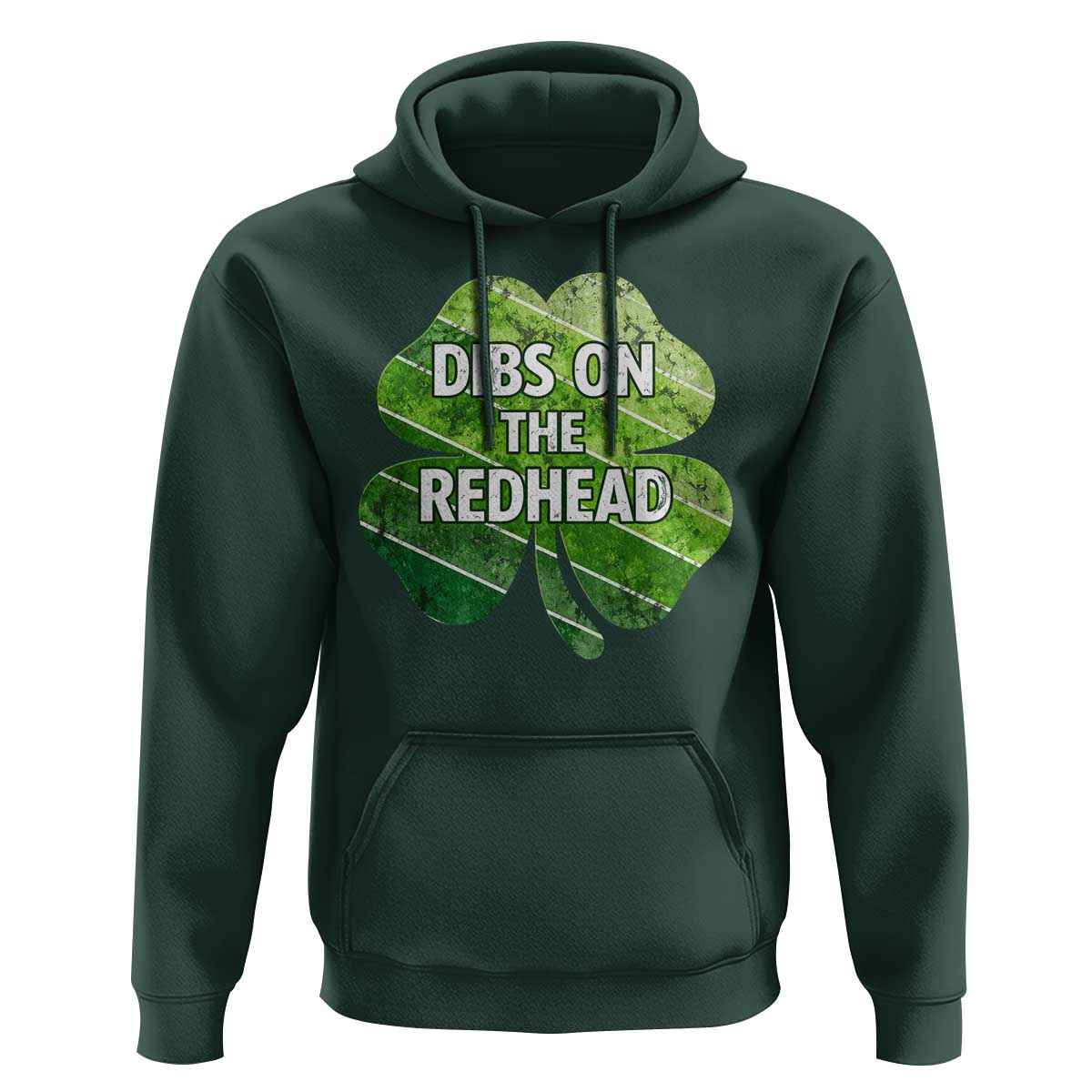Funny Irish St Patricks Day Dibs On The Redhead Hoodie Retro Vintage Lucky Shamrock