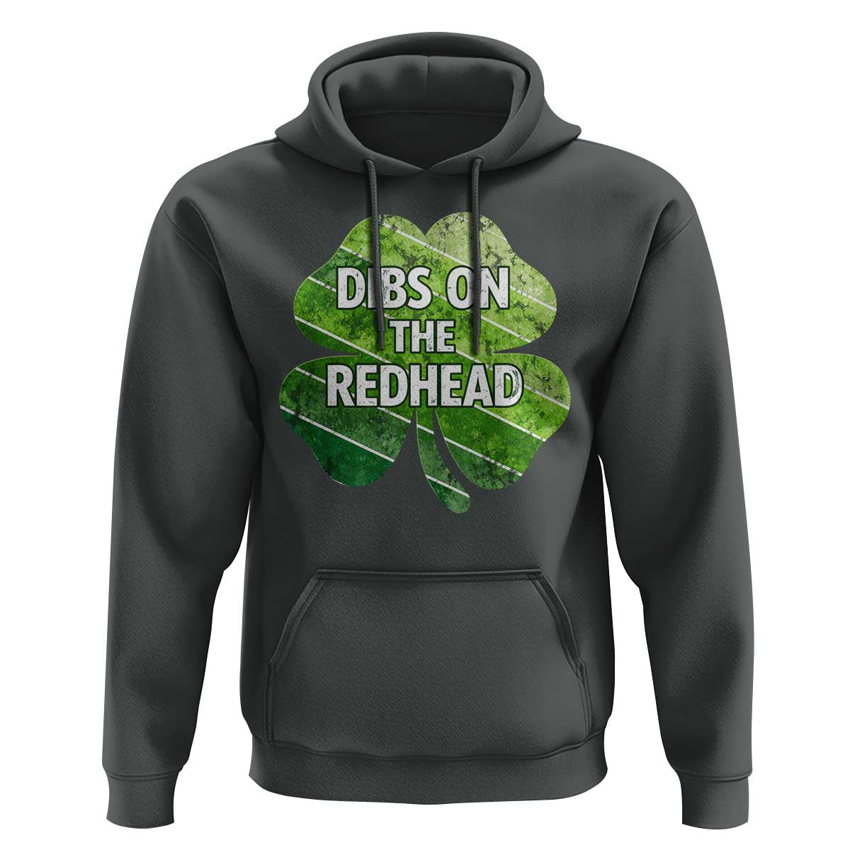 Funny Irish St Patricks Day Dibs On The Redhead Hoodie Retro Vintage Lucky Shamrock
