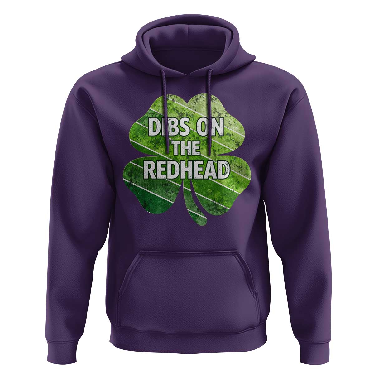 Funny Irish St Patricks Day Dibs On The Redhead Hoodie Retro Vintage Lucky Shamrock
