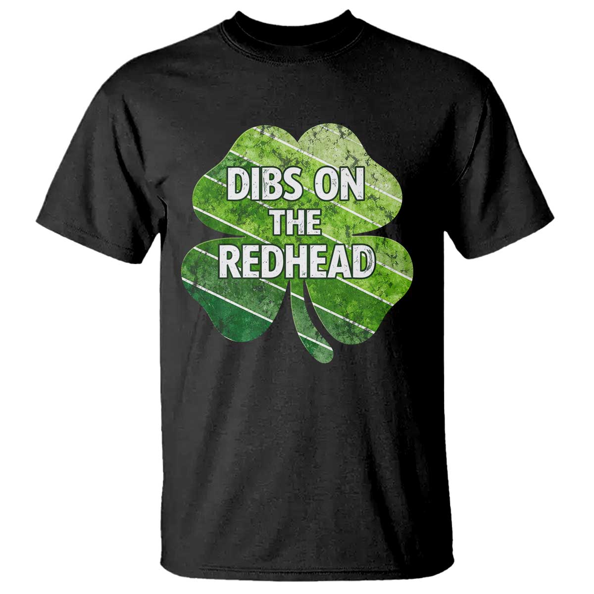Funny Irish St Patricks Day Dibs On The Redhead T Shirt Retro Vintage Lucky Shamrock