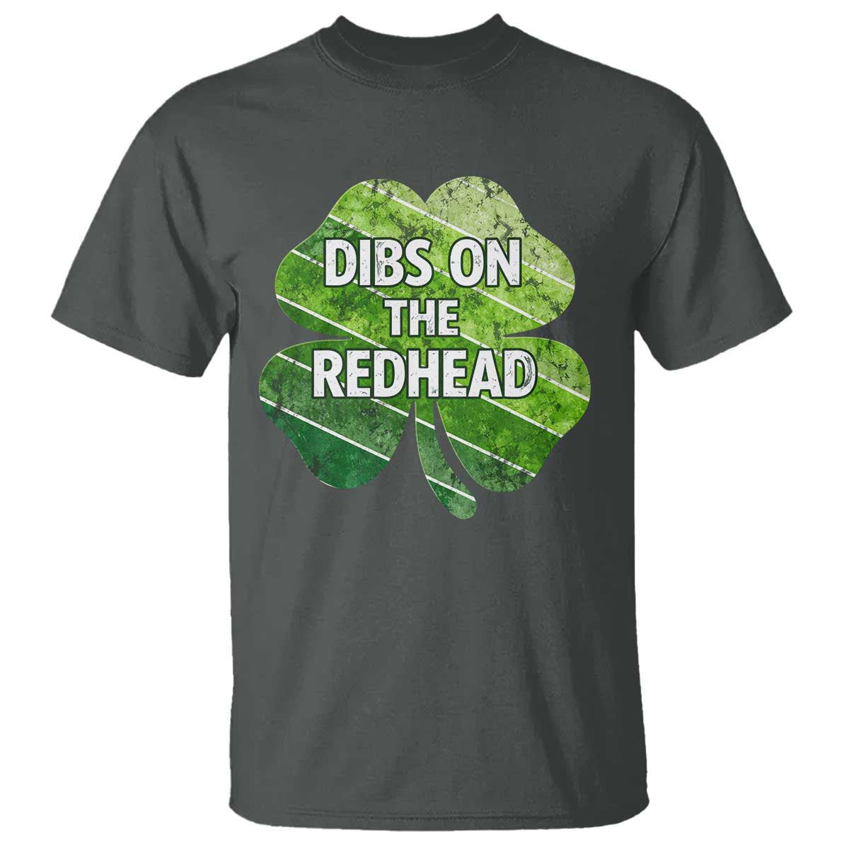 Funny Irish St Patricks Day Dibs On The Redhead T Shirt Retro Vintage Lucky Shamrock