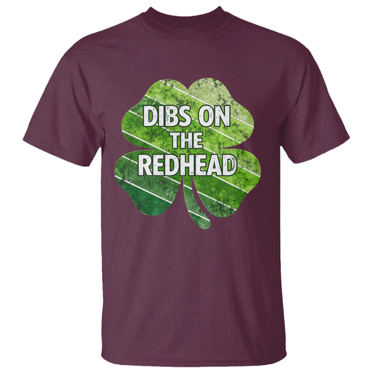 Funny Irish St Patricks Day Dibs On The Redhead T Shirt Retro Vintage Lucky Shamrock