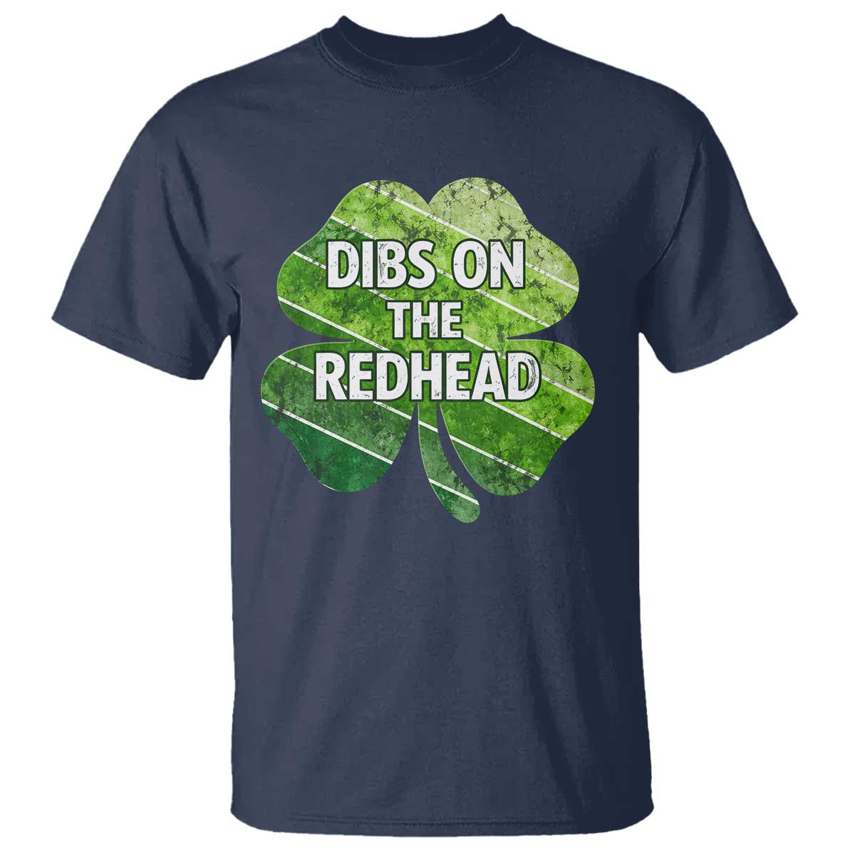 Funny Irish St Patricks Day Dibs On The Redhead T Shirt Retro Vintage Lucky Shamrock