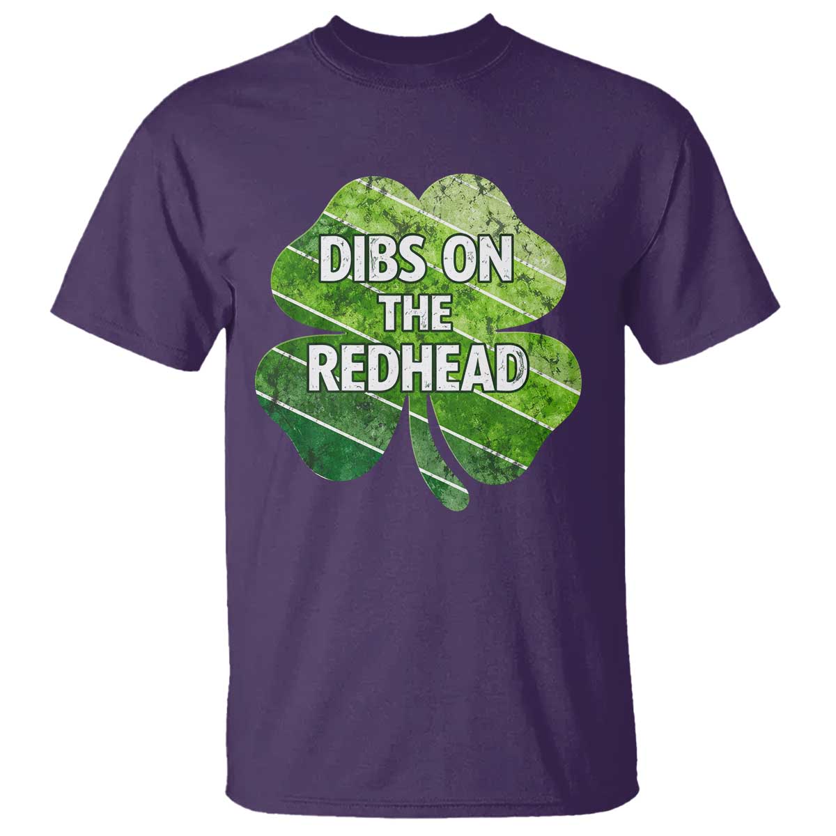 Funny Irish St Patricks Day Dibs On The Redhead T Shirt Retro Vintage Lucky Shamrock