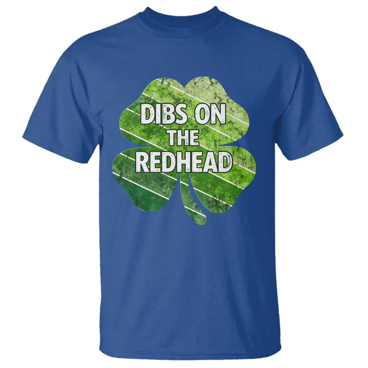 Funny Irish St Patricks Day Dibs On The Redhead T Shirt Retro Vintage Lucky Shamrock