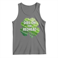 Funny Irish St Patricks Day Dibs On The Redhead Tank Top Retro Vintage Lucky Shamrock