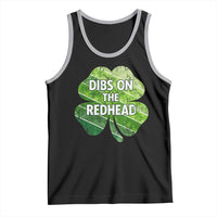 Funny Irish St Patricks Day Dibs On The Redhead Tank Top Retro Vintage Lucky Shamrock