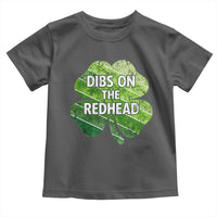 Funny Irish St Patricks Day Dibs On The Redhead Toddler T Shirt Retro Vintage Lucky Shamrock