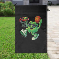 Basketball St Patricks Day Garden Flag Cute Irish Shamrock Playing Basketball Player Team Boys