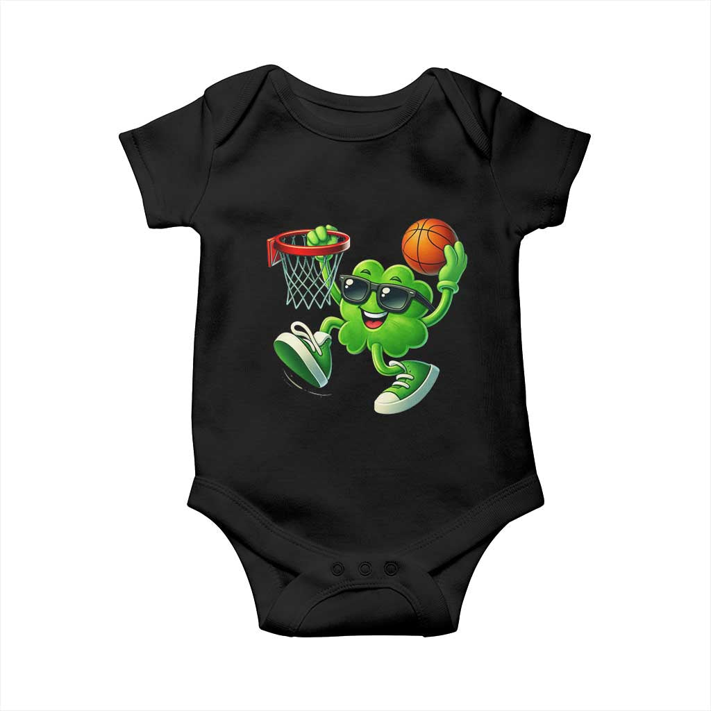 Basketball St Patricks Day Baby Onesie Cute Irish Shamrock Playing Basketball Player Team Boys