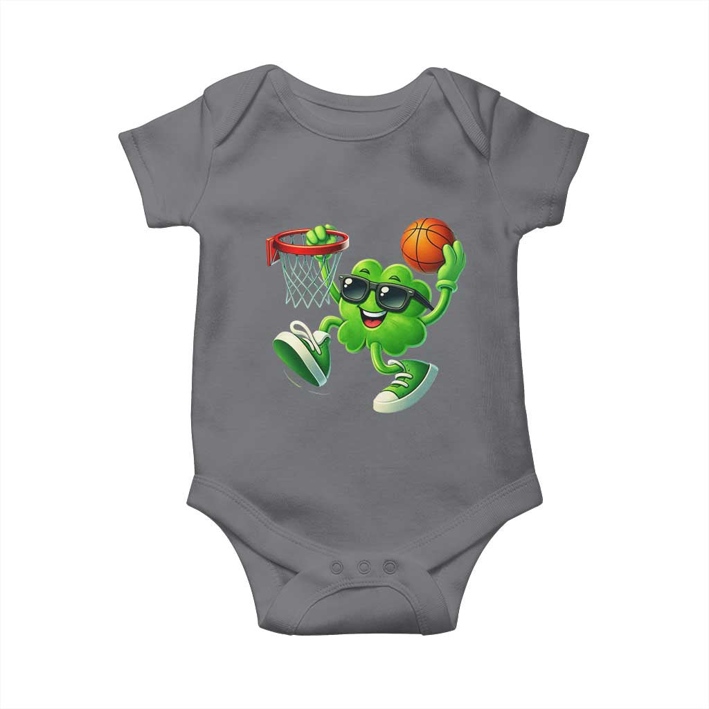 Basketball St Patricks Day Baby Onesie Cute Irish Shamrock Playing Basketball Player Team Boys