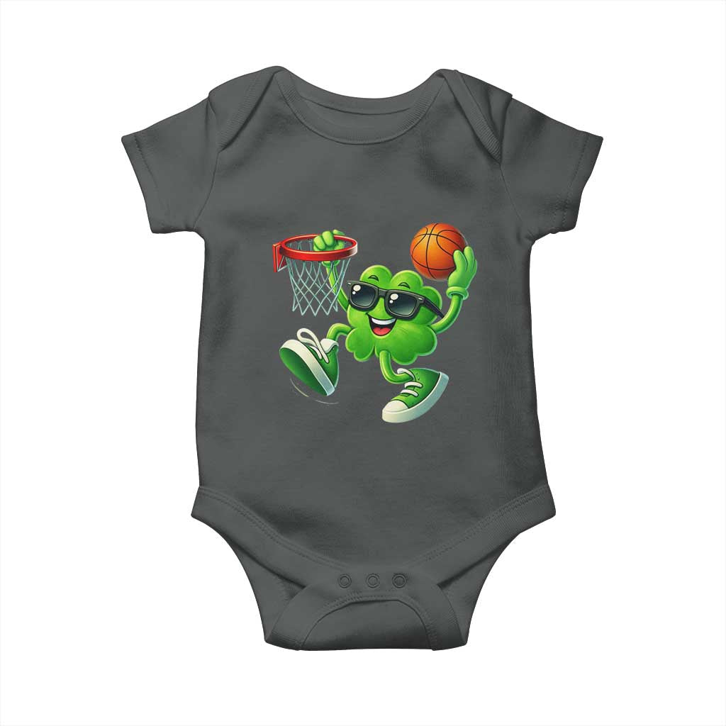Basketball St Patricks Day Baby Onesie Cute Irish Shamrock Playing Basketball Player Team Boys