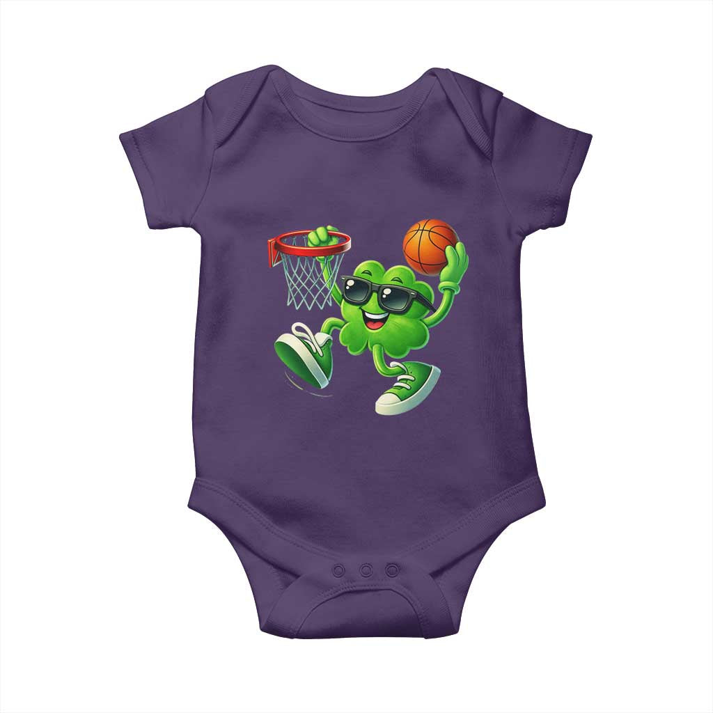 Basketball St Patricks Day Baby Onesie Cute Irish Shamrock Playing Basketball Player Team Boys