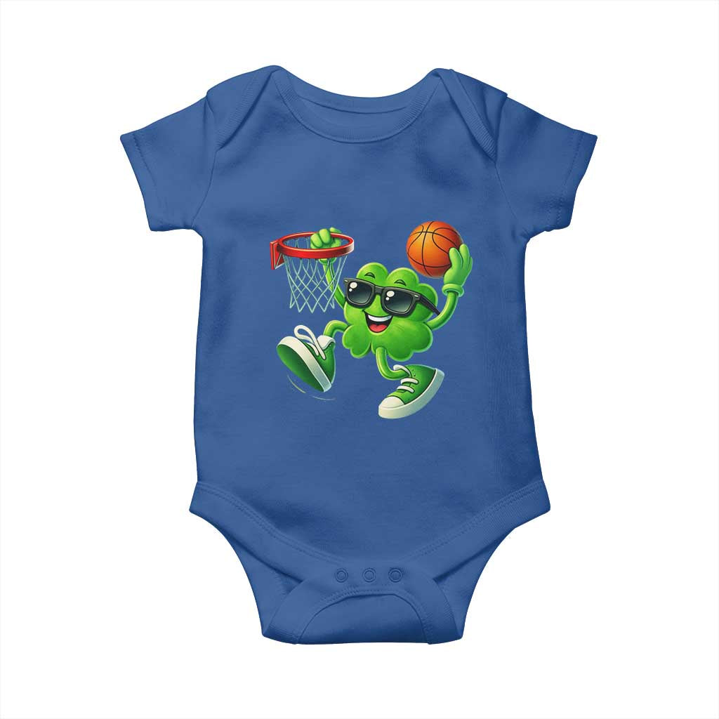 Basketball St Patricks Day Baby Onesie Cute Irish Shamrock Playing Basketball Player Team Boys