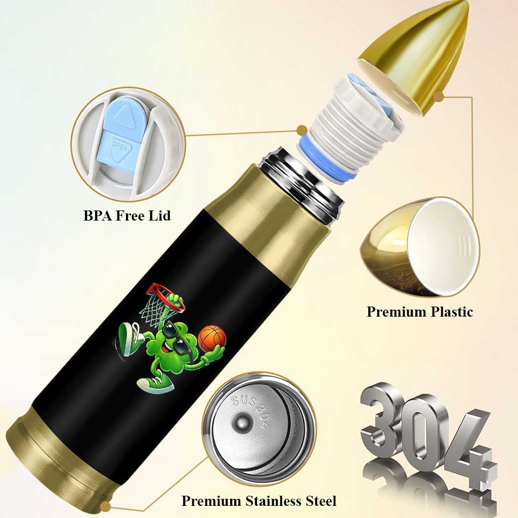 Basketball St Patricks Day Bullet Tumbler Cute Irish Shamrock Playing Basketball Player Team Boys