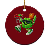 Basketball St Patricks Day Ceramic Ornament Cute Irish Shamrock Playing Basketball Player Team Boys