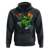Basketball St Patricks Day Hoodie Cute Irish Shamrock Playing Basketball Player Team Boys