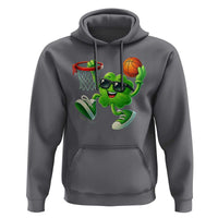 Basketball St Patricks Day Hoodie Cute Irish Shamrock Playing Basketball Player Team Boys