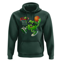 Basketball St Patricks Day Hoodie Cute Irish Shamrock Playing Basketball Player Team Boys
