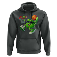 Basketball St Patricks Day Hoodie Cute Irish Shamrock Playing Basketball Player Team Boys