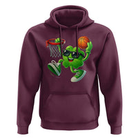 Basketball St Patricks Day Hoodie Cute Irish Shamrock Playing Basketball Player Team Boys