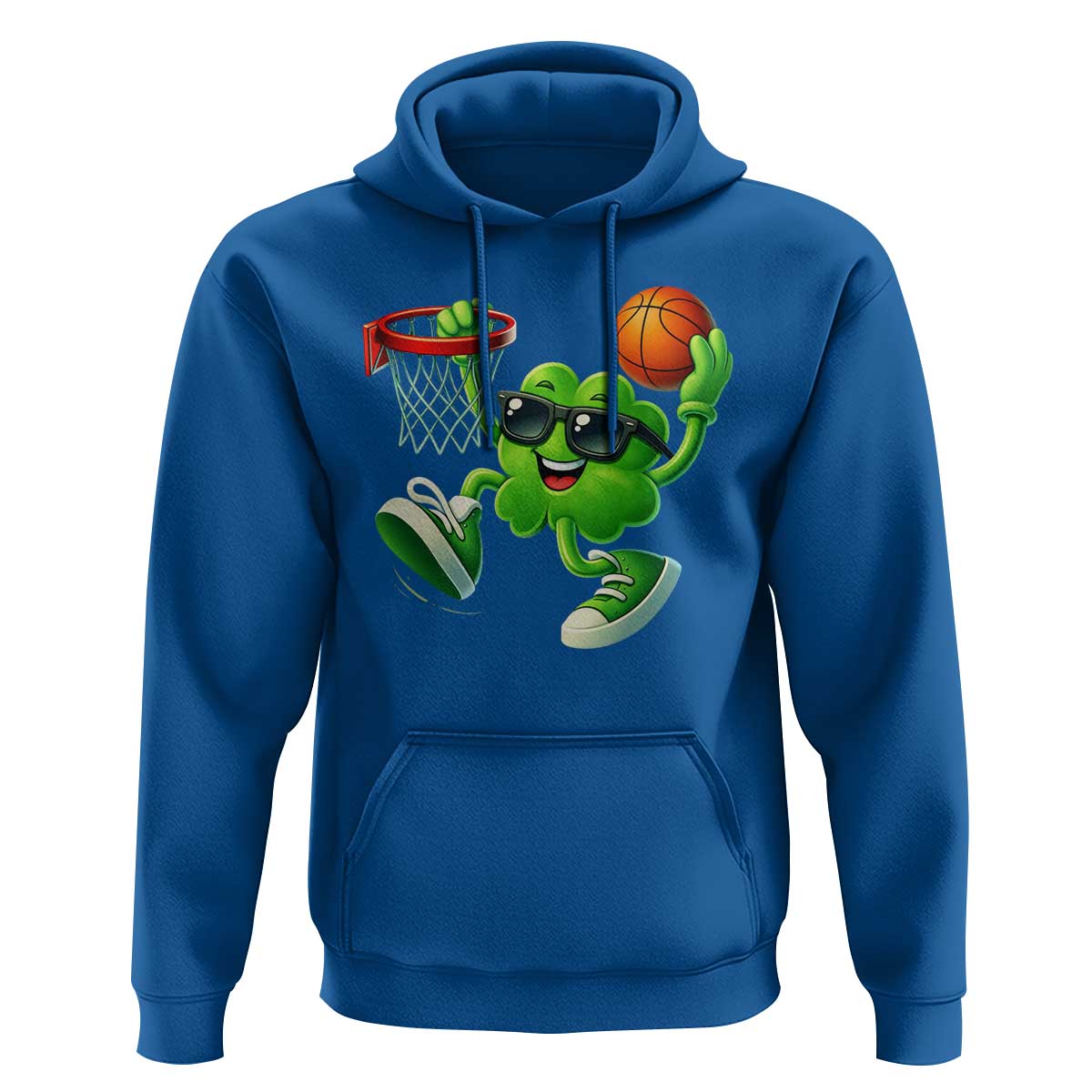 Basketball St Patricks Day Hoodie Cute Irish Shamrock Playing Basketball Player Team Boys