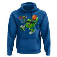Basketball St Patricks Day Hoodie Cute Irish Shamrock Playing Basketball Player Team Boys