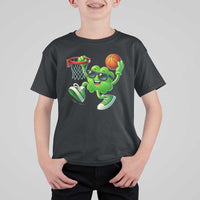 Basketball St Patricks Day T Shirt For Kid Cute Irish Shamrock Playing Basketball Player Team Boys