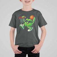 Basketball St Patricks Day T Shirt For Kid Cute Irish Shamrock Playing Basketball Player Team Boys