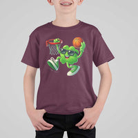 Basketball St Patricks Day T Shirt For Kid Cute Irish Shamrock Playing Basketball Player Team Boys