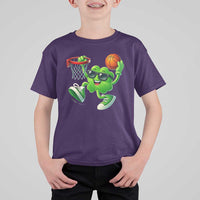 Basketball St Patricks Day T Shirt For Kid Cute Irish Shamrock Playing Basketball Player Team Boys