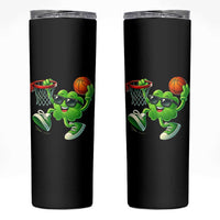 Basketball St Patricks Day Skinny Tumbler Cute Irish Shamrock Playing Basketball Player Team Boys